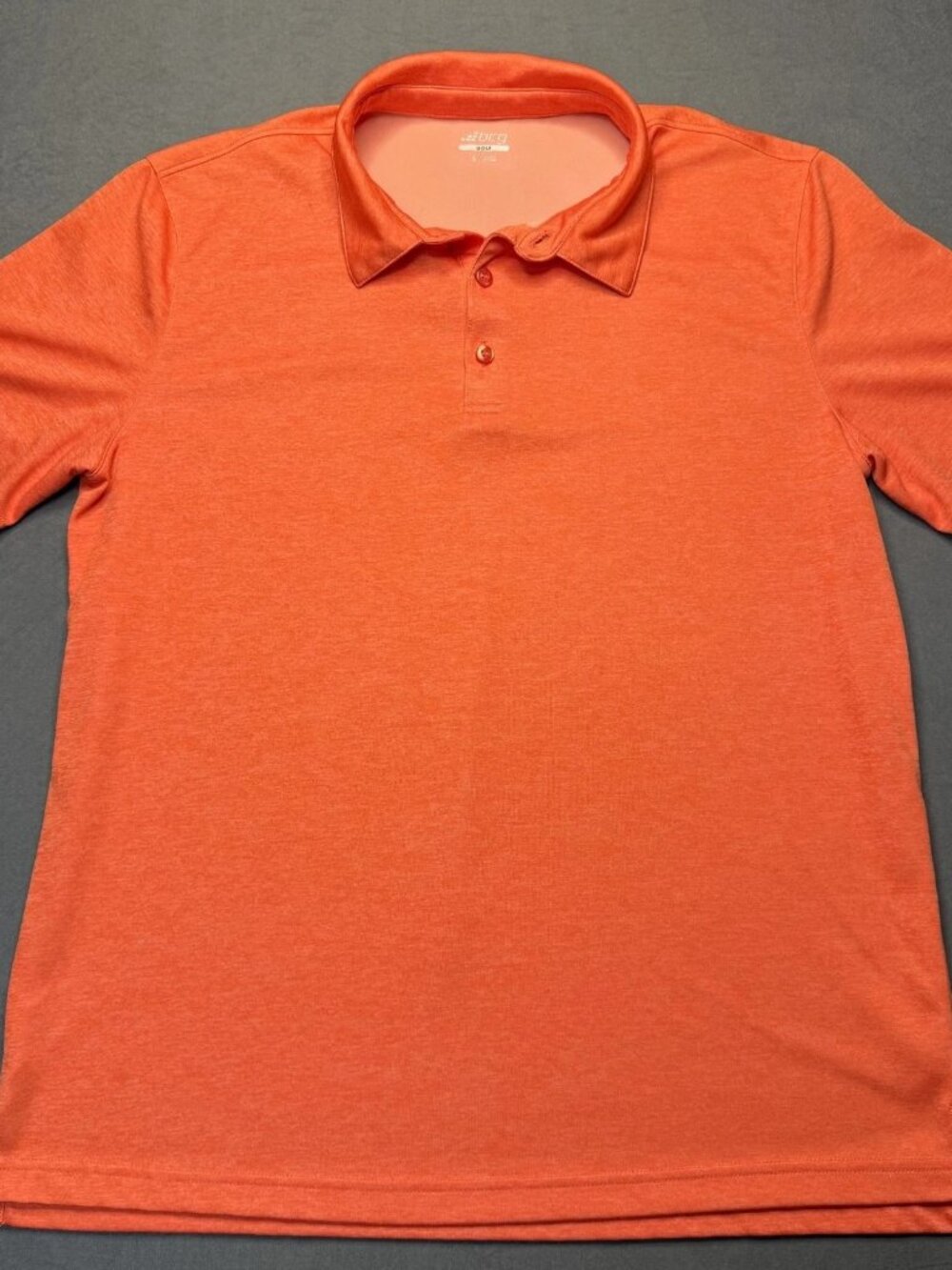 BCG Polo Shirt Adult Large Orange Golf Performance Stretch Rugby Casual Mens